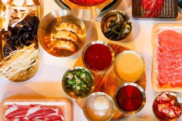 meats, seafood, vegetables, and sushi rolls.